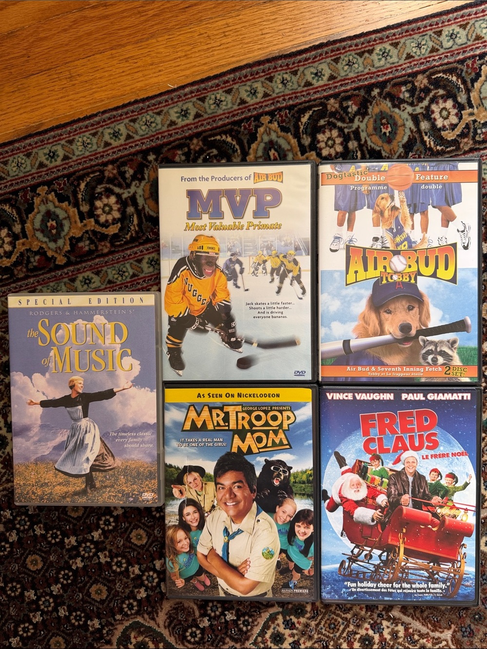 Bundle of 5 Family DVDs, including special edition Sound of Music